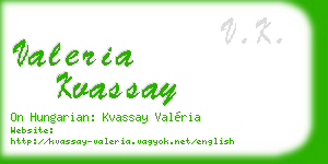 valeria kvassay business card